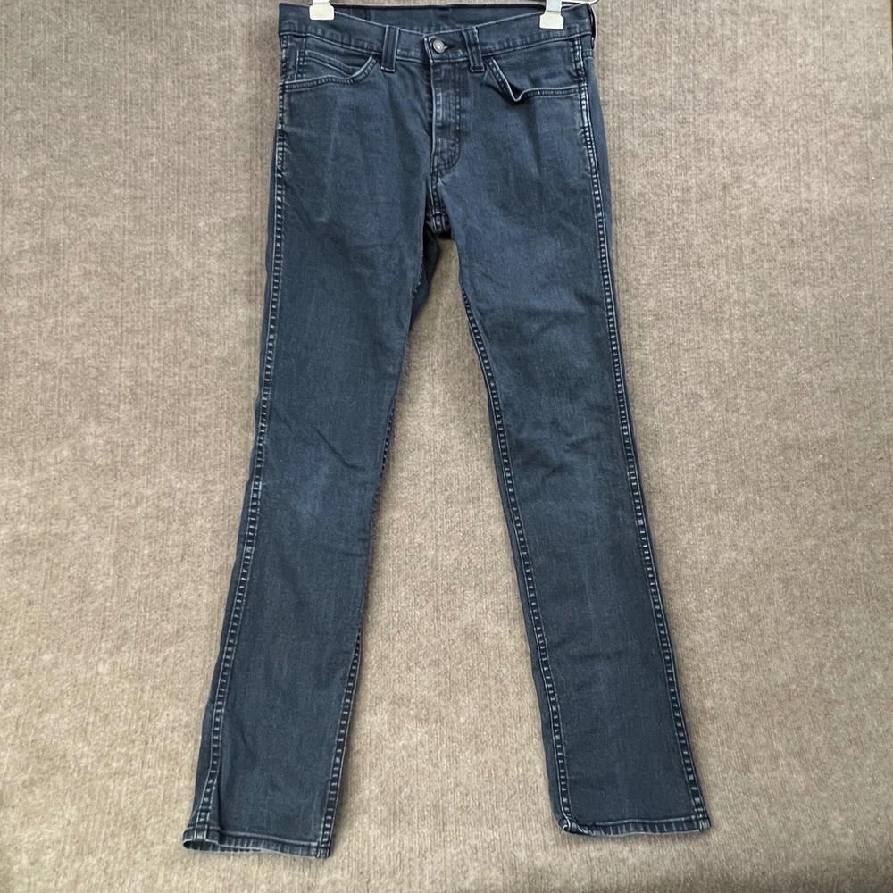 Levi‎ Strauss 511 Mens W32 L34 Slim Fit Dark Wash Denim Jeans Pants